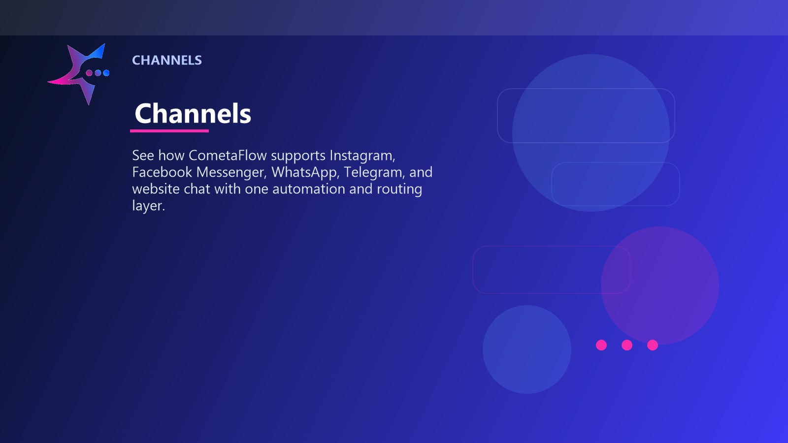 CometaFlow channel automation overview banner