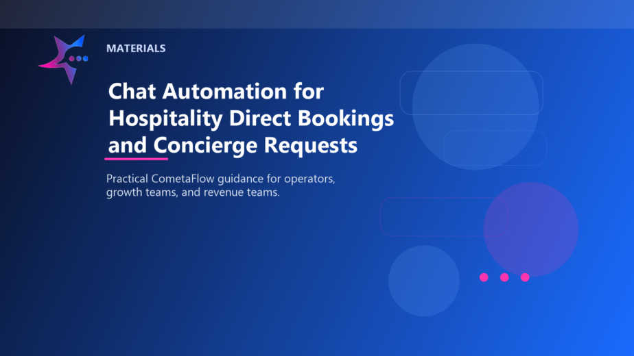 Chat Automation for Hospitality Direct Bookings and Concierge Requests - Materials for CometaFlow