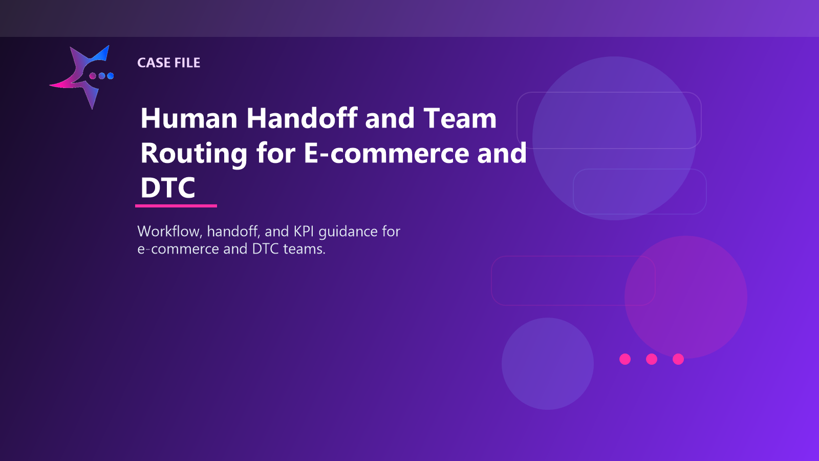 Human Handoff and Team Routing for E-commerce and DTC case illustration