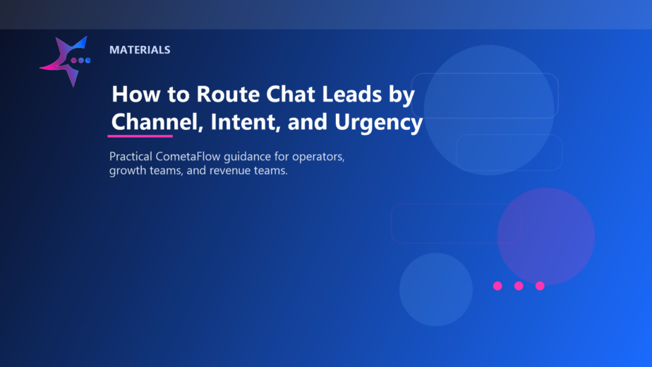 How to Route Chat Leads by Channel, Intent, and Urgency - Materials for CometaFlow