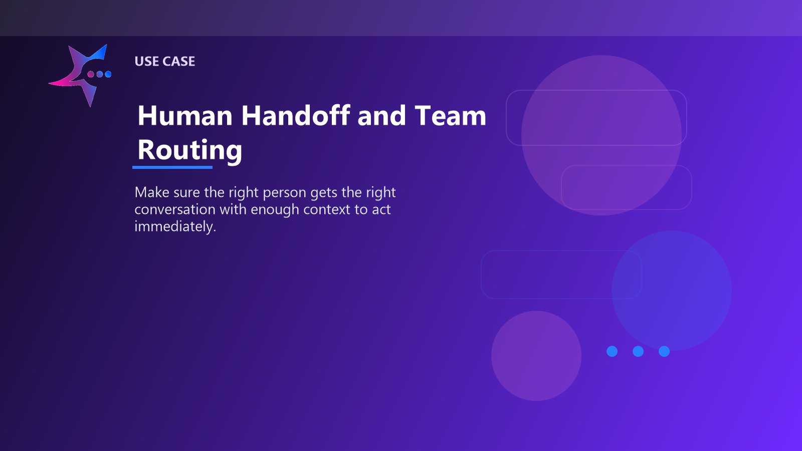Human Handoff and Team Routing page banner