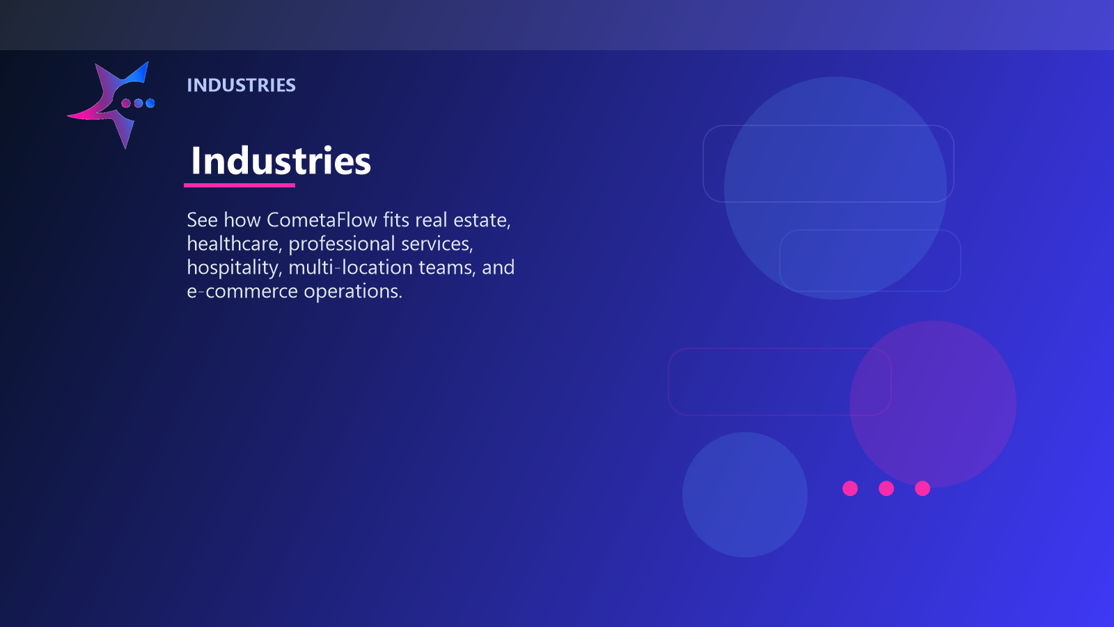 CometaFlow industry workflows banner