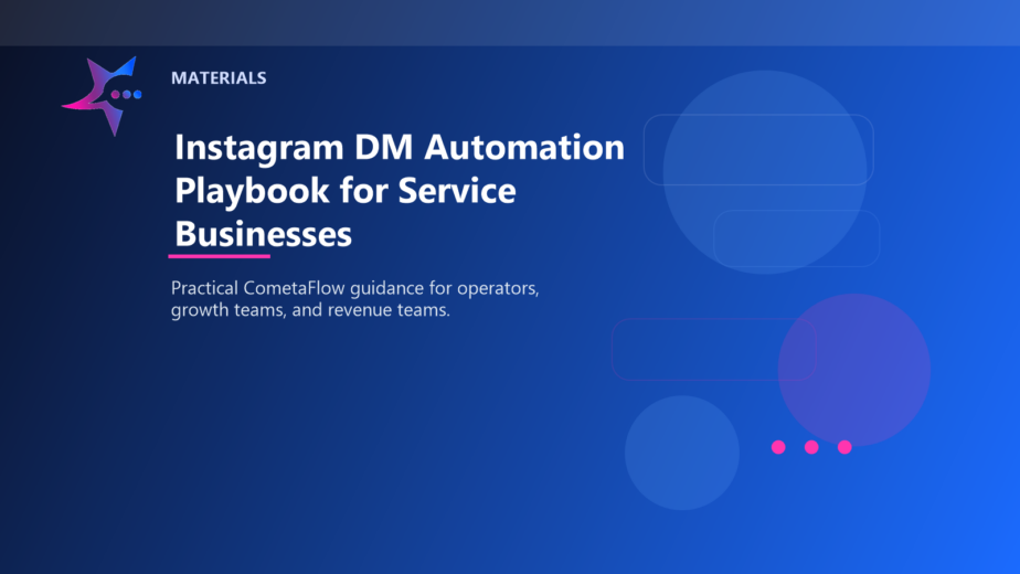 Instagram DM Automation Playbook for Service Businesses - Materials for CometaFlow