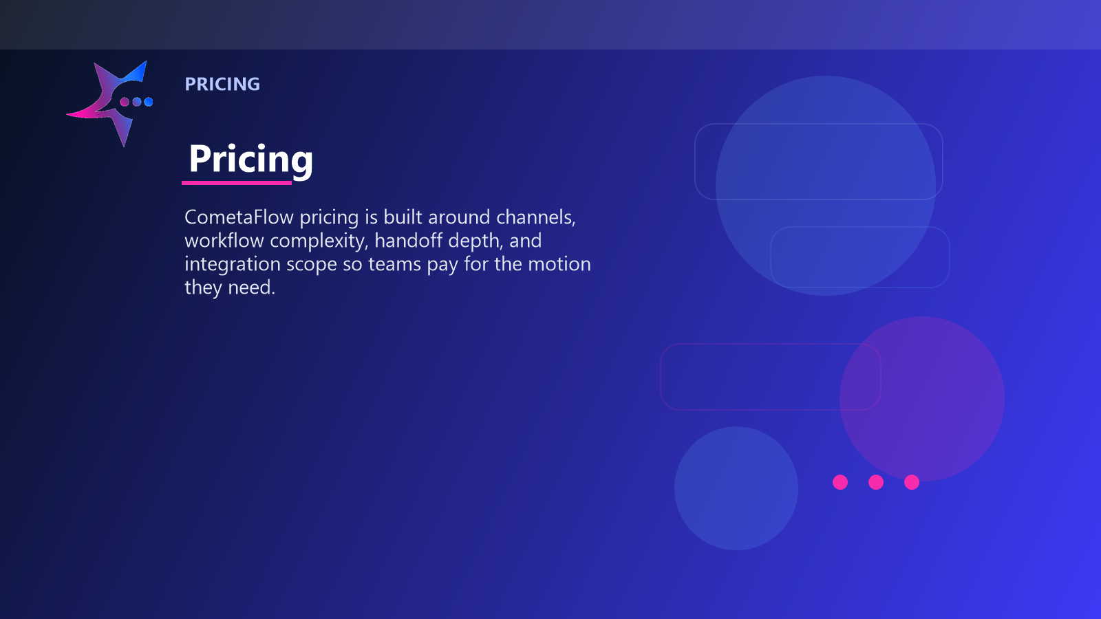 CometaFlow pricing and rollout banner