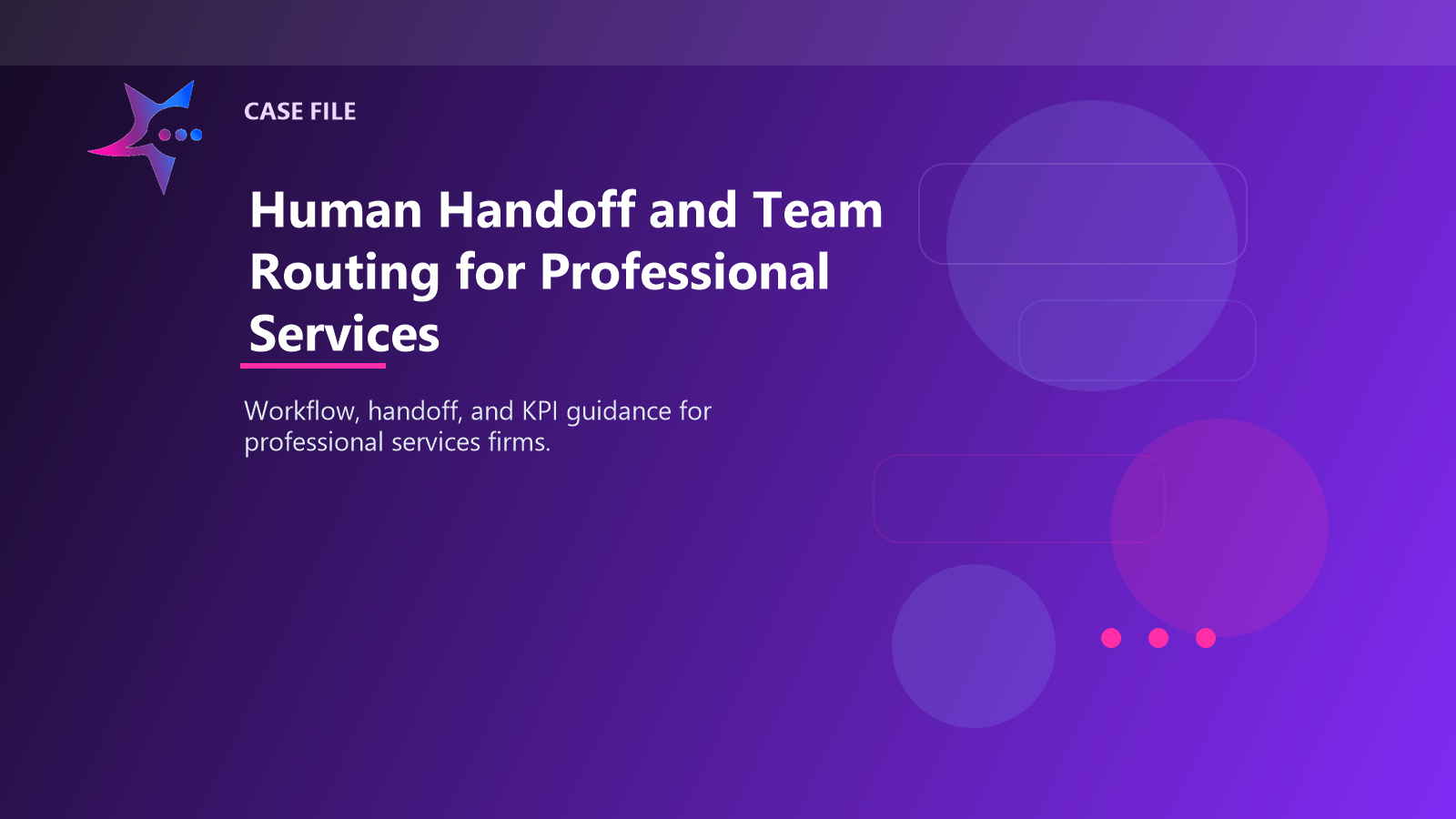 Human Handoff and Team Routing for Professional Services case illustration