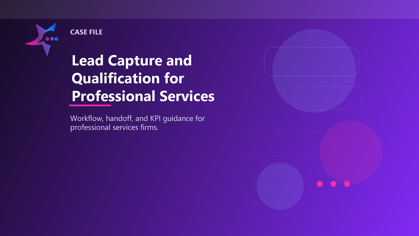 Lead Capture and Qualification for Professional Services case illustration