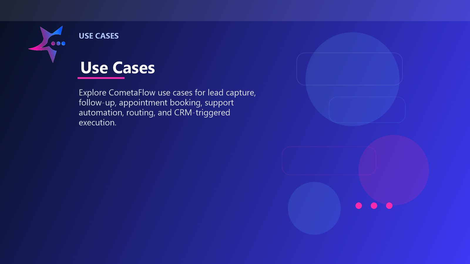 CometaFlow use cases page banner