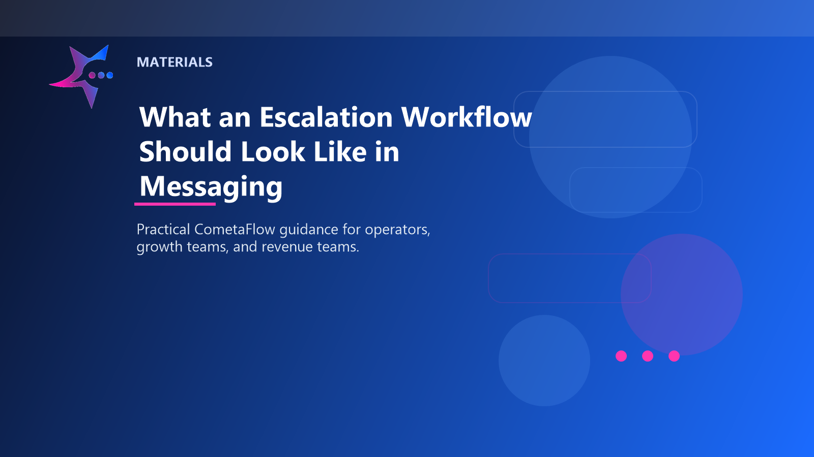 What an Escalation Workflow Should Look Like in Messaging - Materials for CometaFlow